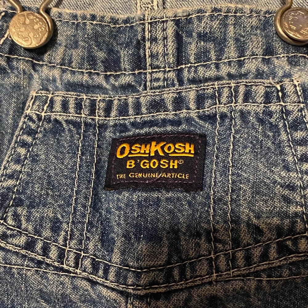 OshKosh B'gosh Denim Overall Dress with Paris Skirt toddler Med